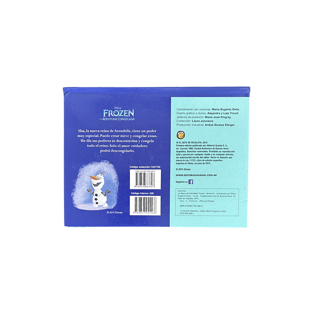 Cuento Infantil Frozen Reina de Arendelle una Aventura Congelada