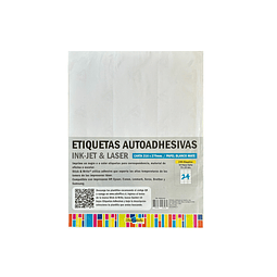 Etiquetas autoadhesivas 70mm x 35mm papel blanco mate 