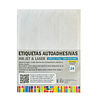 Etiquetas autoadhesivas 70mm x 35mm papel blanco mate 
