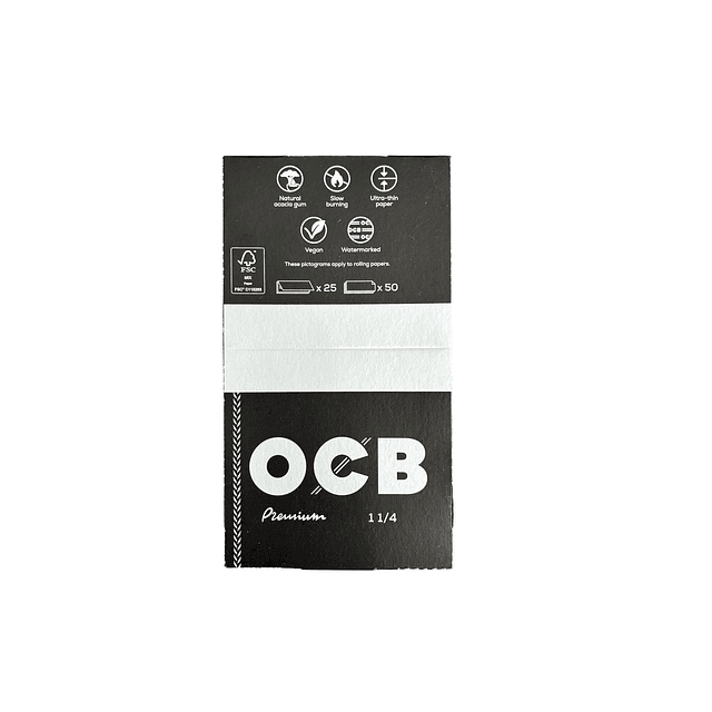 Papel OCB Premium 1 1/4 Caja 25 Libros