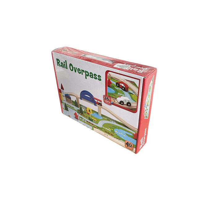 Pista de Madera Armable con Figuras 