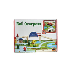 Pista de Madera Armable con Figuras 