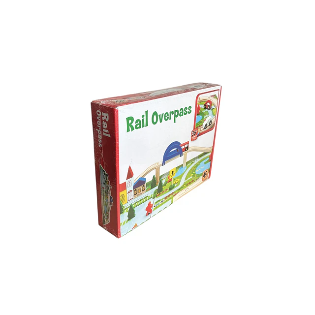 Pista de Madera Armable con Figuras 