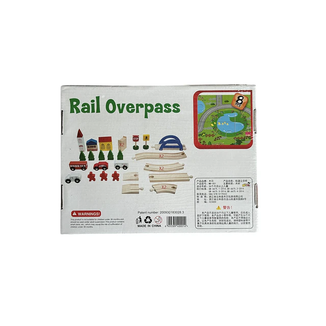 Pista de Madera Armable con Figuras 