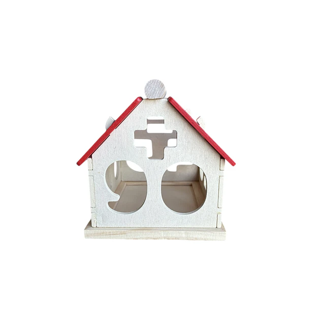 Casa de Madera con numeros de Encaje