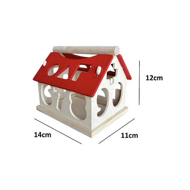 Casa de Madera con numeros de Encaje