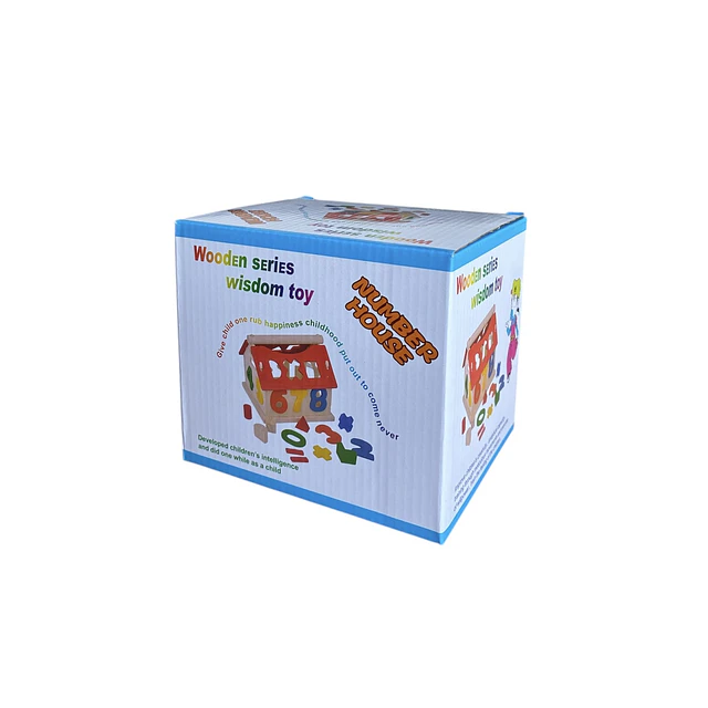 Casa de Madera con numeros de Encaje