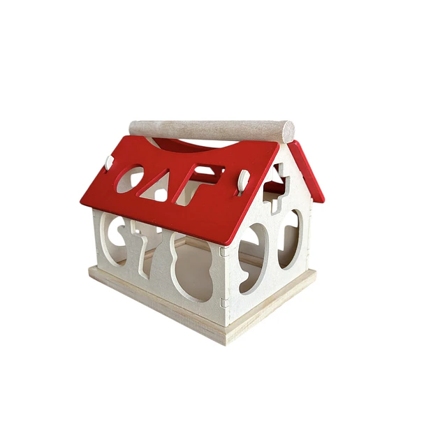 Casa de Madera con numeros de Encaje