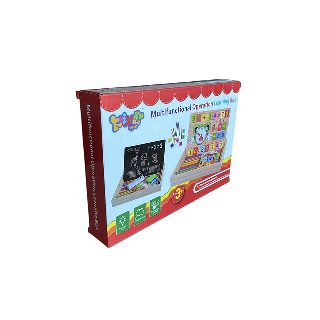 Juego de Matematicas Pizarra y figuras de Madera