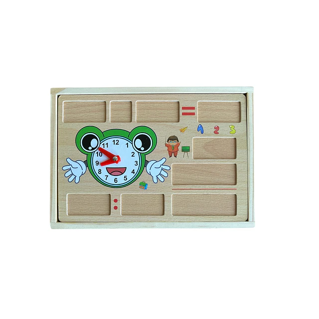 Juego de Matematicas Pizarra y figuras de Madera