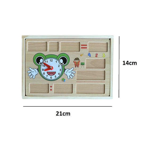 Juego de Matematicas Pizarra y figuras de Madera