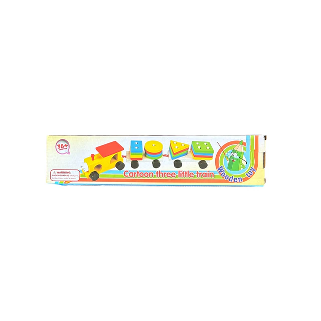 Tren de Madera con Bloques Geometricos 