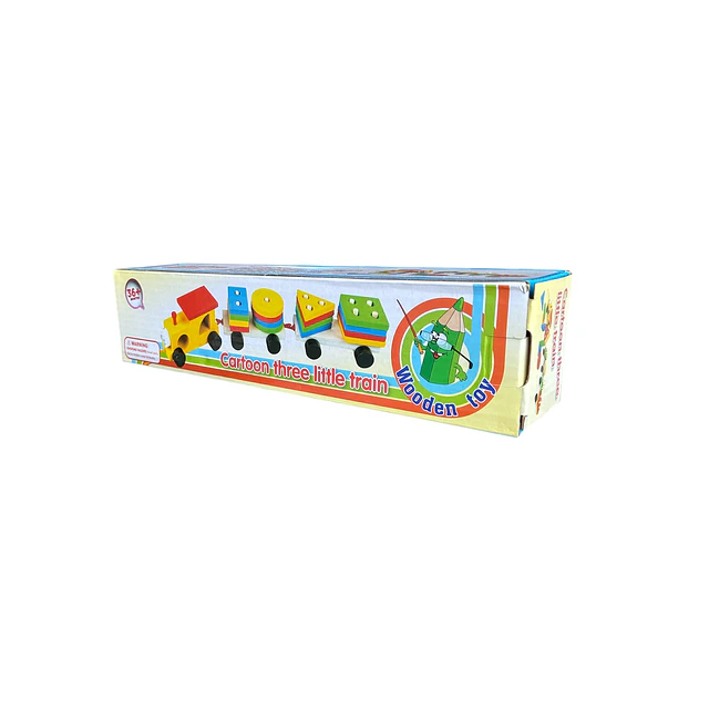 Tren de Madera con Bloques Geometricos 