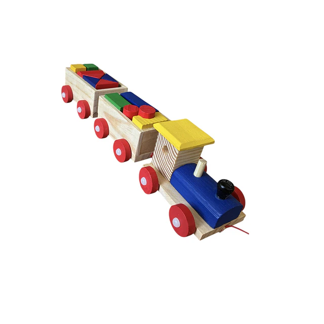 Tren con Bloques de Madera 