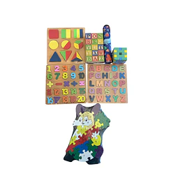 Juegos de Madera Infantil  7 Juegos Didacticos 