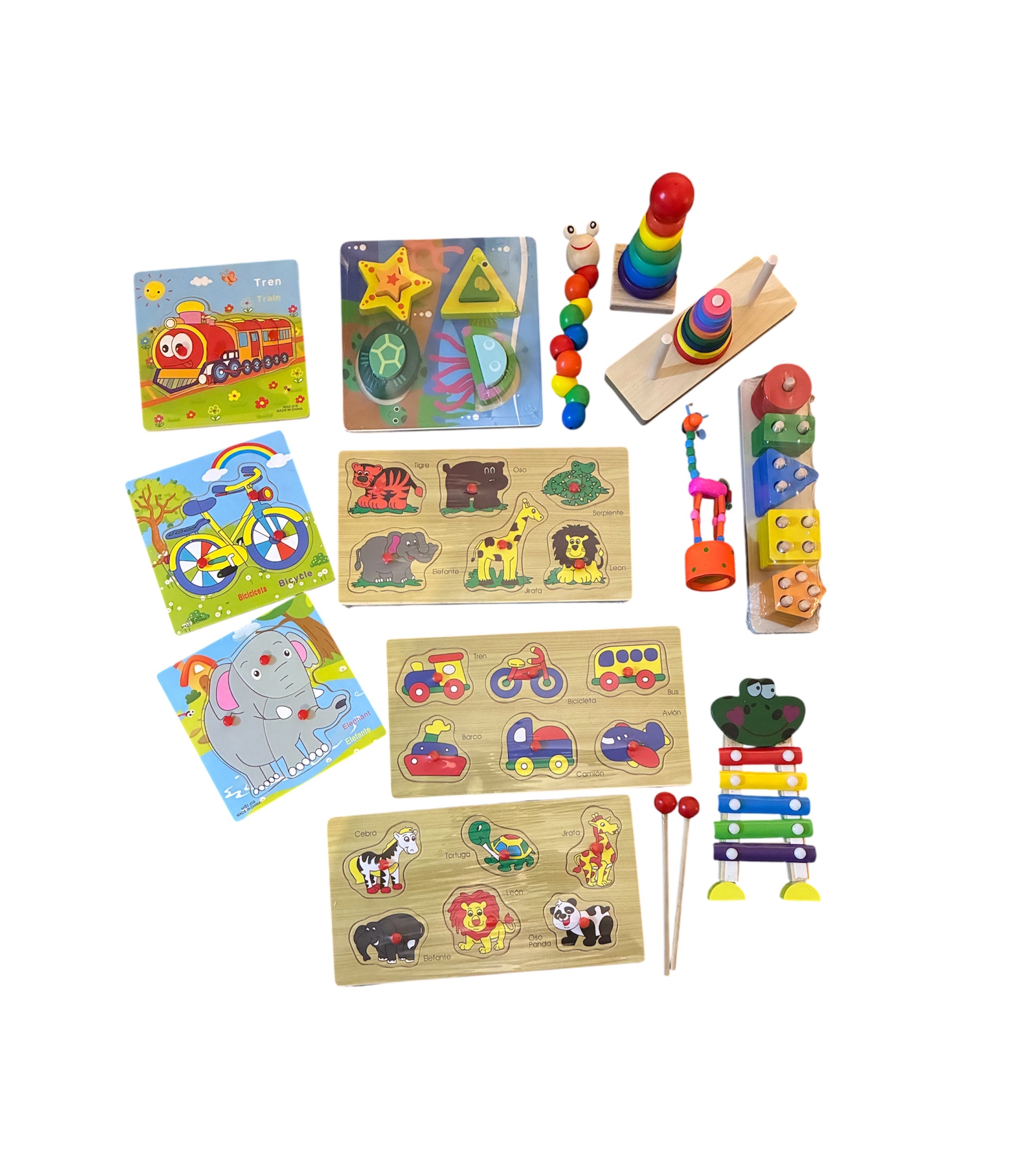 SET 4 JUEGOS EN 1 DE MADERA