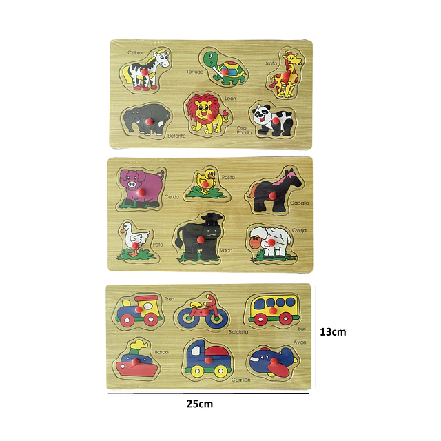 Juguetes Didacticos de Madera 13 Juegos 