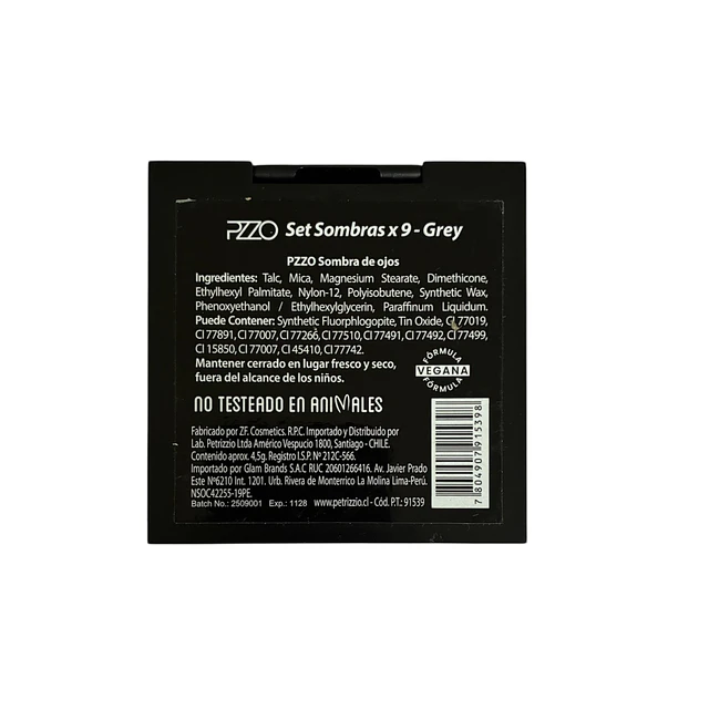 Sombra de Ojos Paleta 9 Colores Grey