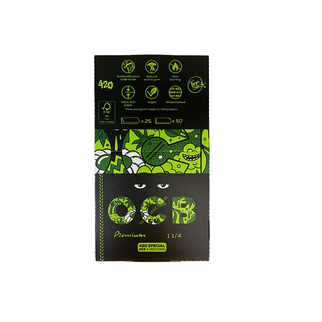 Papel OCB 1 1/4 Edicion Especial Venyason Caja 25 Libros