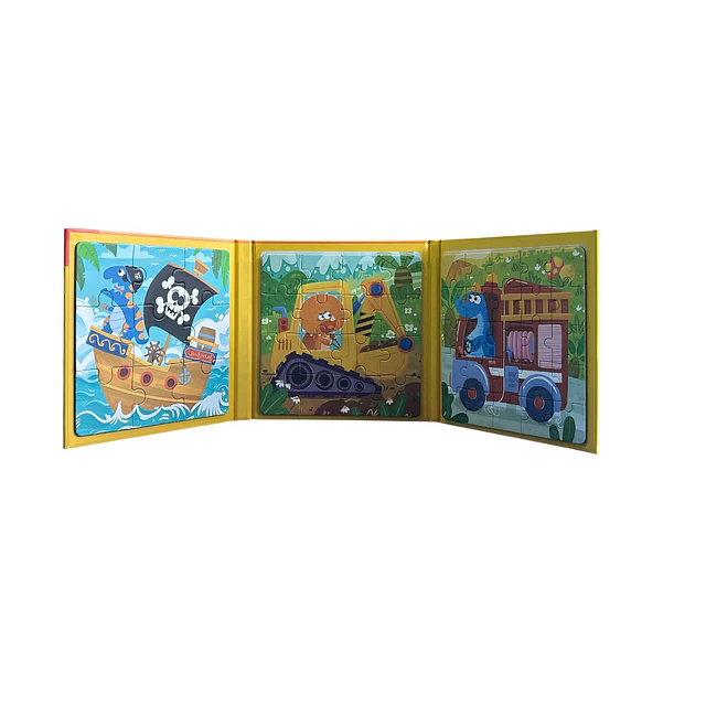 Puzzle 3 en 1 para Niños 50 Piezas Magenticas 