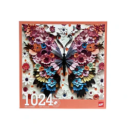 Puzzle Mariposa de Flores 1024 Piezas 60cm x 60cm 