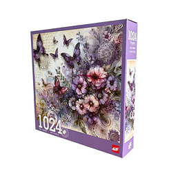 Puzzle Mariposas y Flores 1024 Piezas 60cm x 60cm 