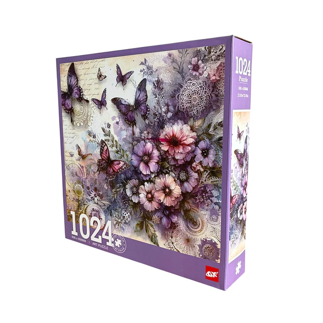 Puzzle Mariposas y Flores 1024 Piezas 60cm x 60cm 