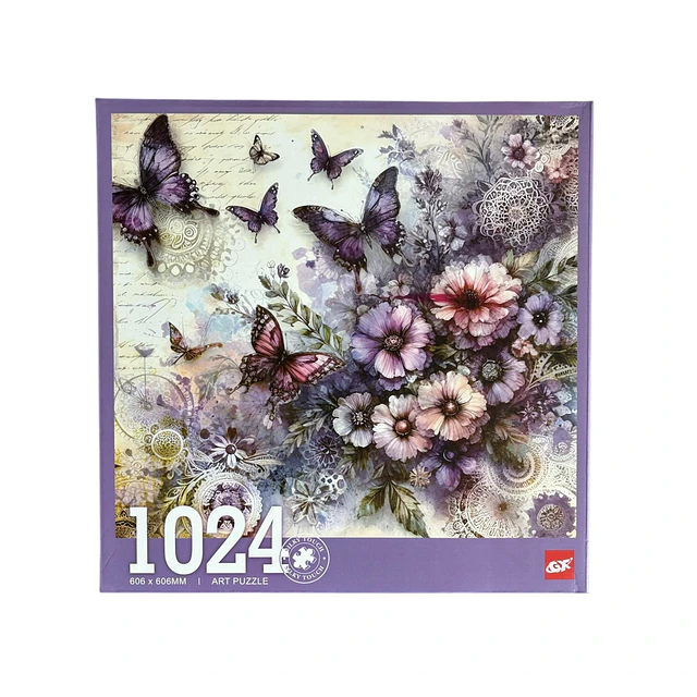 Puzzle Mariposas y Flores 1024 Piezas 60cm x 60cm 