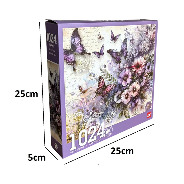 Puzzle Mariposas y Flores 1024 Piezas 60cm x 60cm 