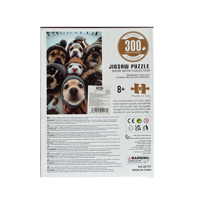 Puzzle Perritos en la Nieve 300 Piezas