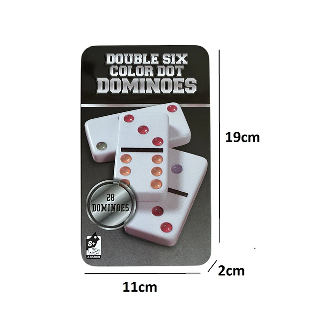 Juego de Domino Doble Seis con caja Metalica 