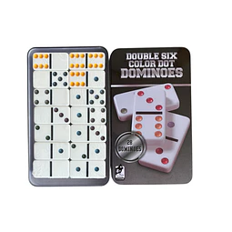 Juego de Domino Doble Seis con caja Metalica 