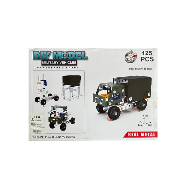 Set Construccion Camion Militar 125 Piezas