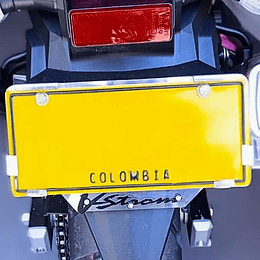 Portaplaca de protección para moto V-STROM -Anti vibrante