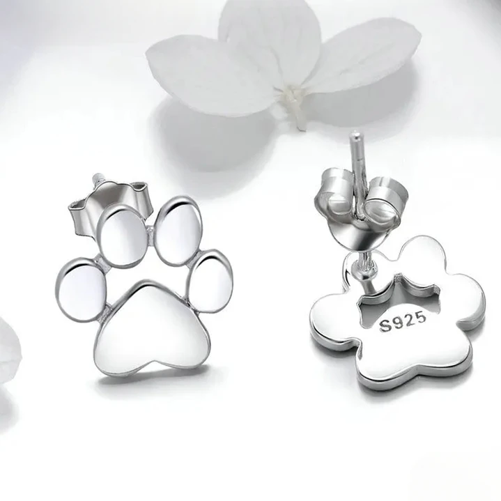 Aros Huella de Perrito en Plata 925 2