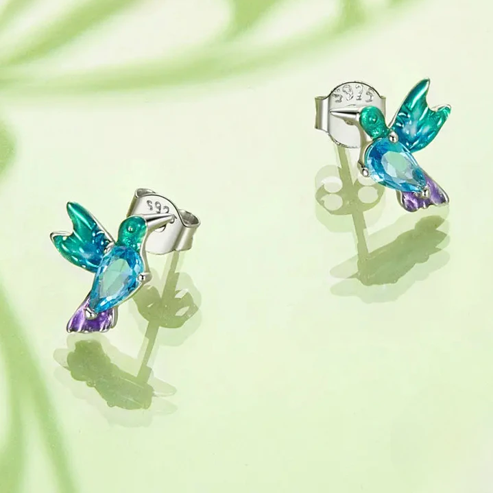 Aros Colibrí en Plata 925 2