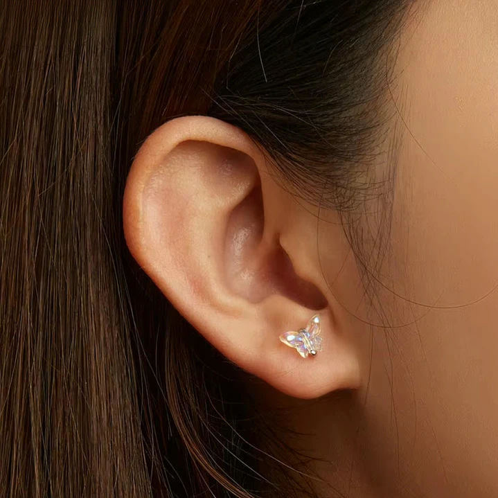 Aros Mariposa Elegante en Plata 925 3