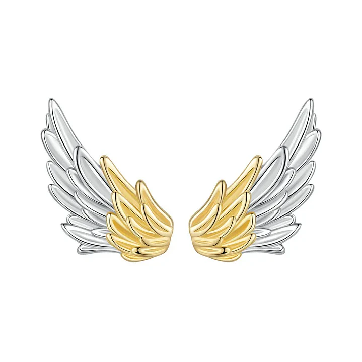 Aros Ala De Ángel en Plata 925  1