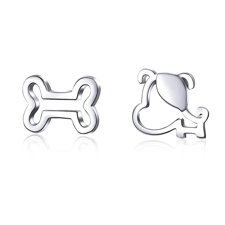 Aros Perro y Hueso en Plata 925 1