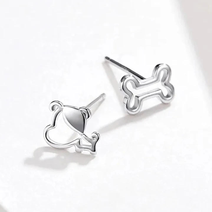 Aros Perro y Hueso en Plata 925 2