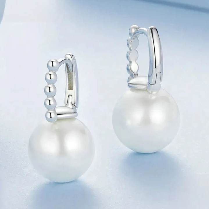 Aros Colgante Perla en Plata 925  2