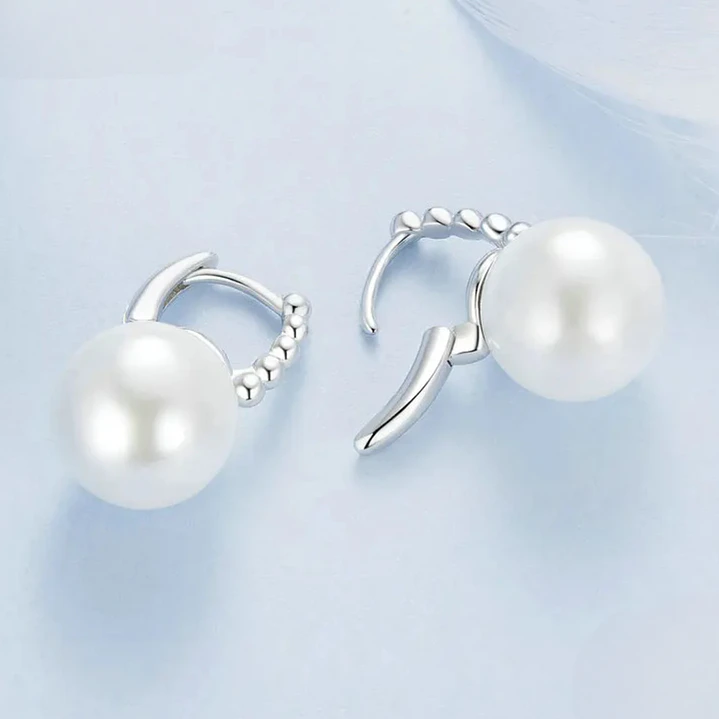 Aros Colgante Perla en Plata 925  3