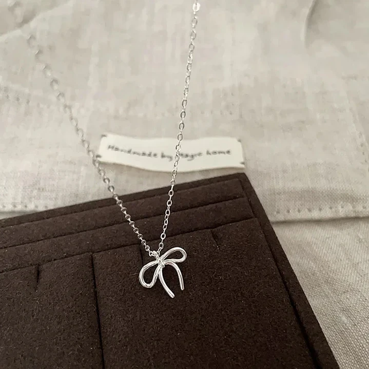 Collar Colgante lazo en Plata 925 3