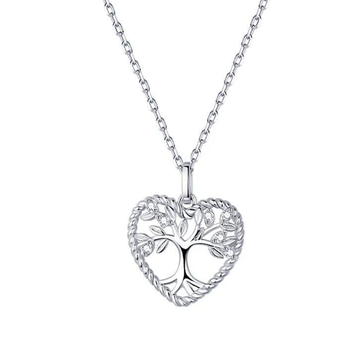 Collar Árbol de la Vida Corazón en Plata 925 1