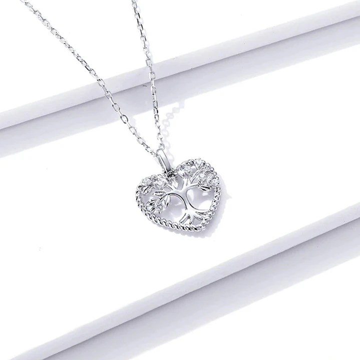 Collar Árbol de la Vida Corazón en Plata 925 2