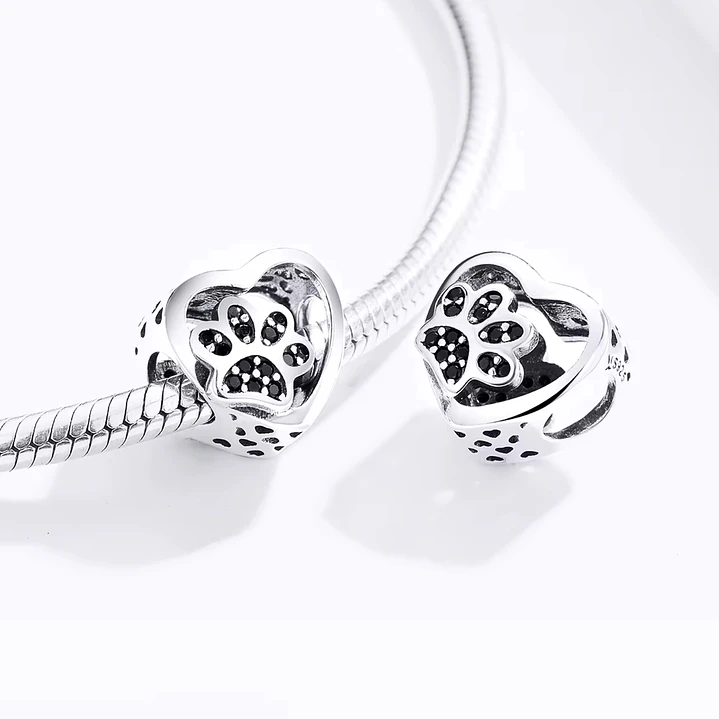Charm Huella Perrito en Plata 925  2