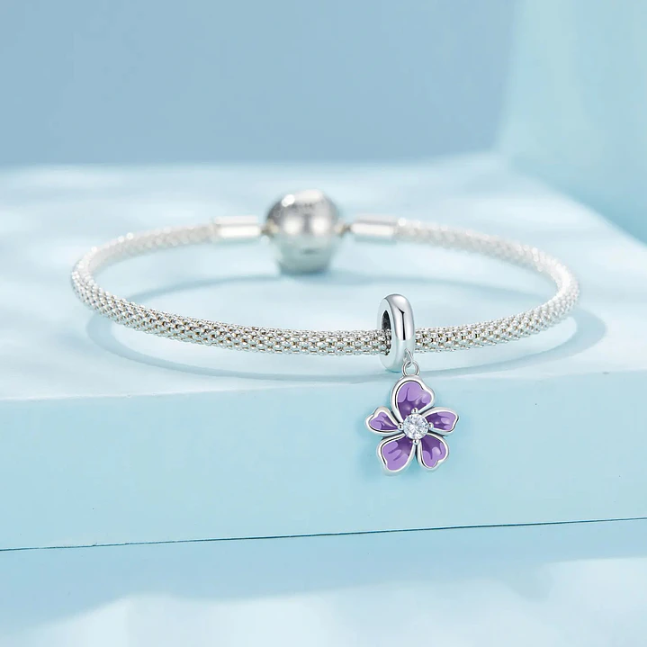 Charm Flor Elegante en Plata 925 3