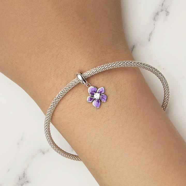 Charm Flor Elegante en Plata 925 5
