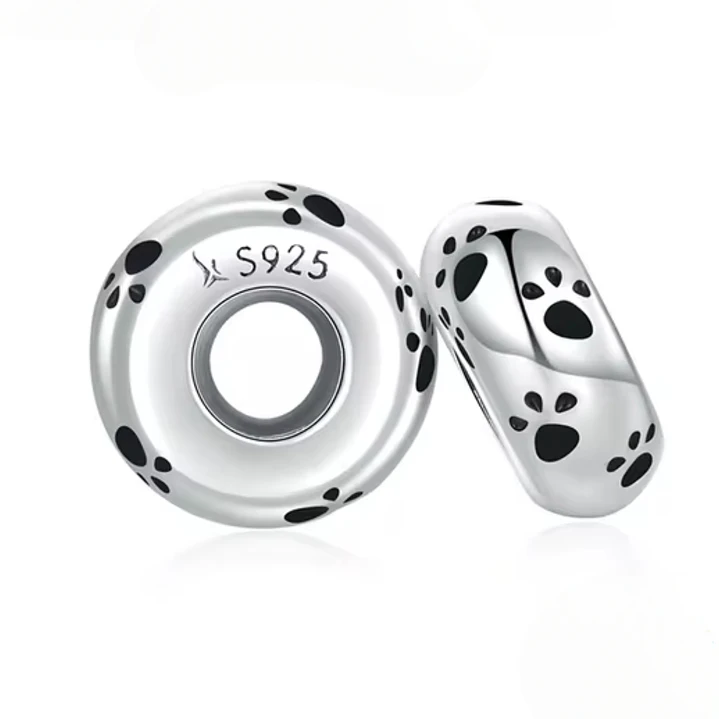 Charm Huellas Perrito en Plata 925  1