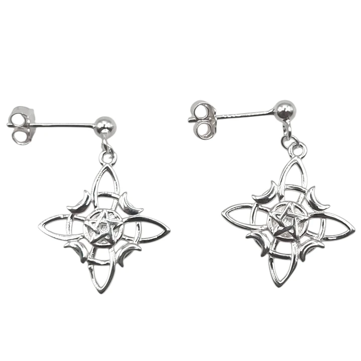 Aros Esfera Nudo de Brujas Plata 925 2
